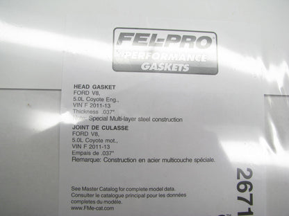 Fel-pro 26718-L037 LEFT MLS Cylinder Head Gasket 3.71'' .038'' Ford 5.0L Coyote