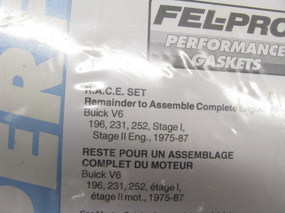Fel-pro Performance 2700  R.A.C.E Gaskets For Buick Stage I And  II V6 Engines