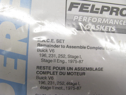 Fel-pro Performance 2700  R.A.C.E Gaskets For Buick Stage I And  II V6 Engines