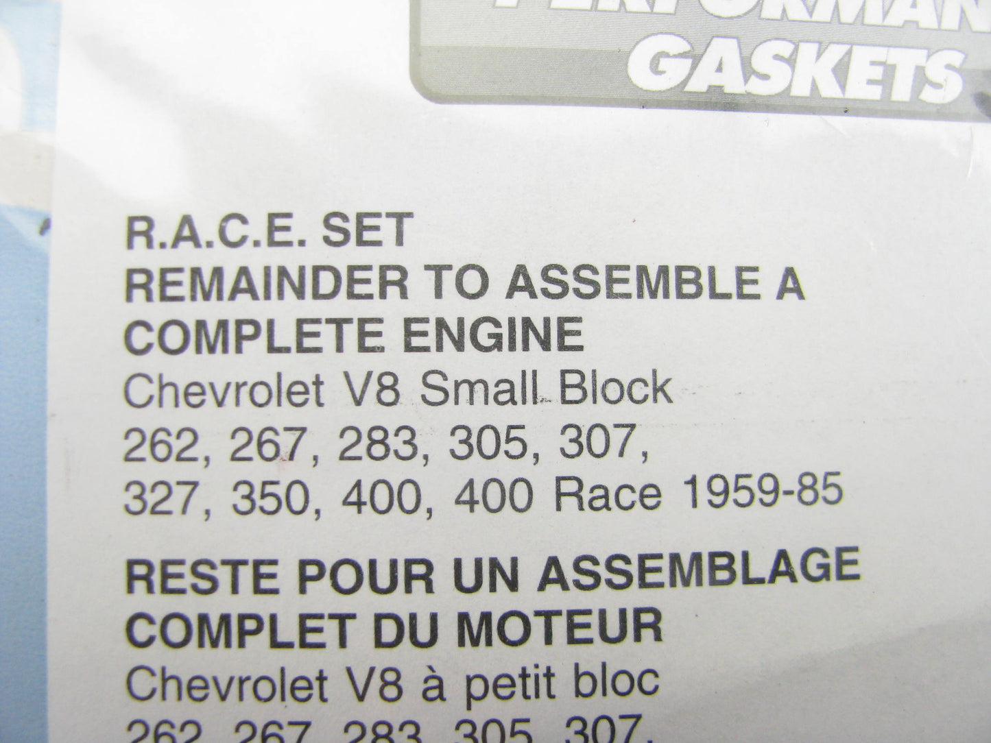 Fel-pro Performance 2726 R.A.C.E Gasket Set 1959-1985 Small Block Chevy SBC