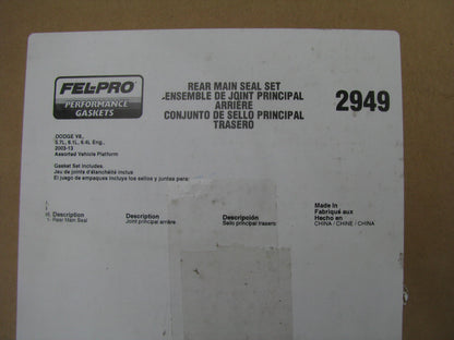 Fel-Pro Performance  2949 Rear Main Seal & Retainer Set For 2009-2012 HEMI 5.7L
