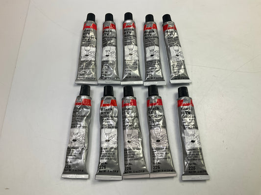 (10) Fel-pro 226 0.5oz Black RTV Silicone Tube