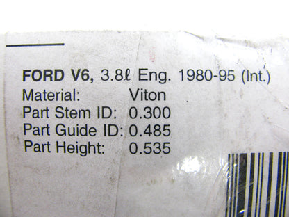 (50) Fel-pro 2547 Intake Valve Stem Seal for 1980-1995 Ford 3.8L-V6