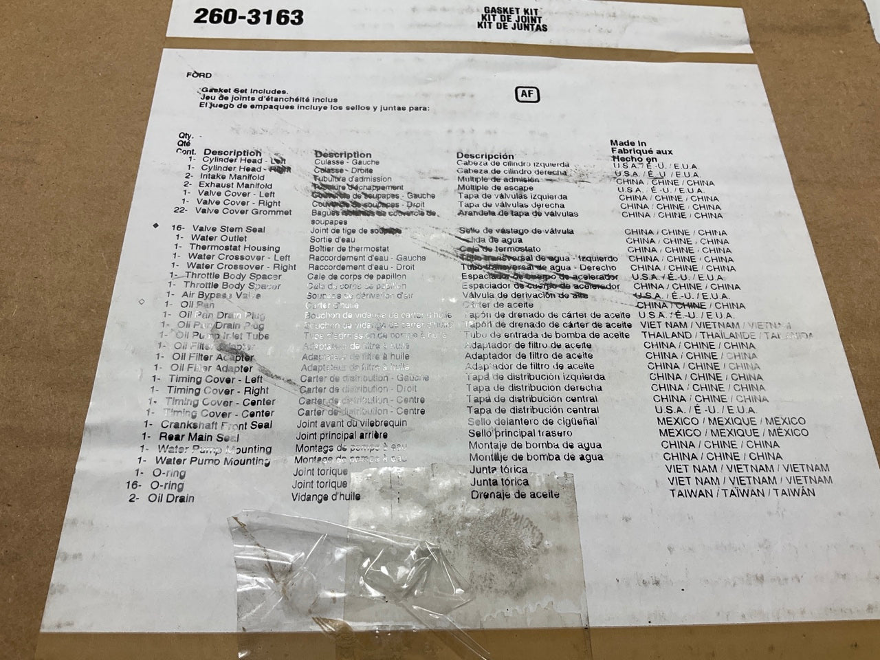 Fel-Pro 260-3163 Engine Full Gasket Set For 2002-2008 Ford 4.6L-V8 SOHC