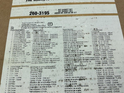 Fel-Pro 260-3195 Engine Full Gasket Set For 2011 Ford 6.7L-V8 Powerstroke Diesel