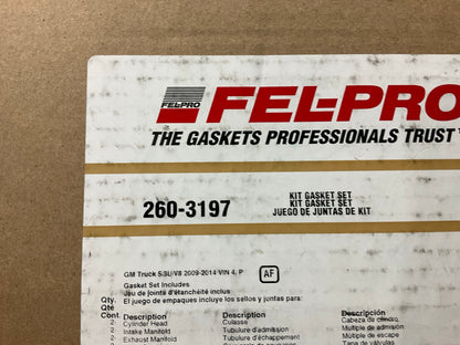 Fel-pro 260-3197 Full Engine Rebuild Gasket Set - 2009-2014 GM 5.3L Truck V8