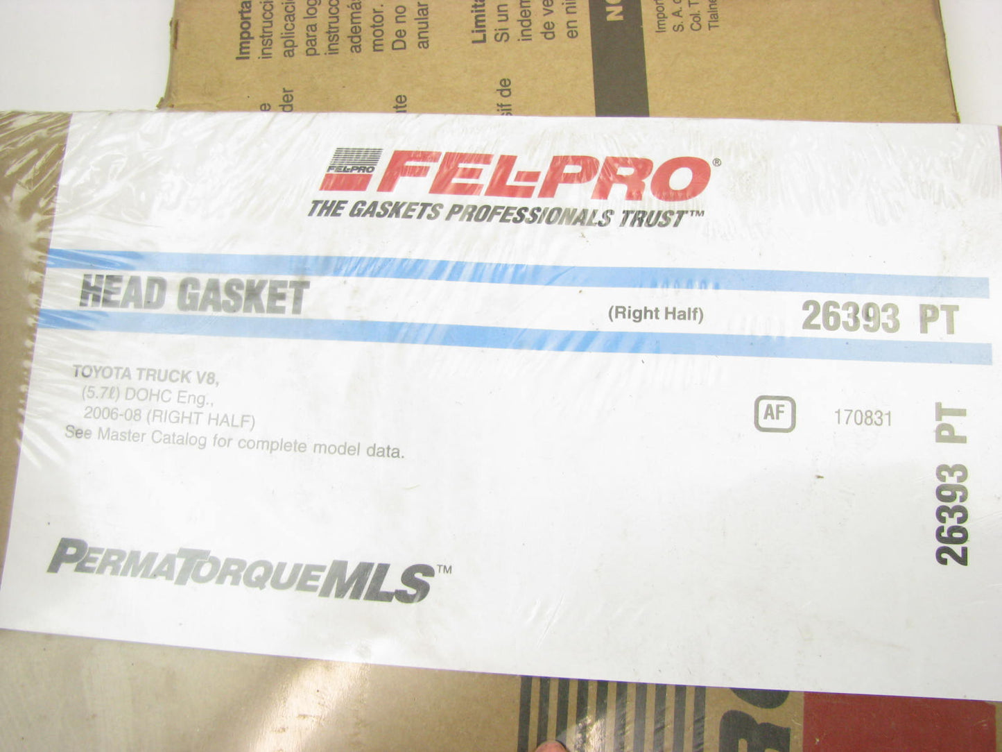 Fel-pro 26393PT Right Cylinder Head Gasket For 2007-2015 Toyota Lexus 5.7L-V8