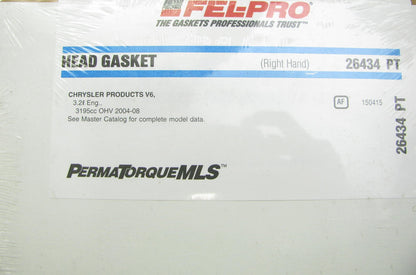 Fel-pro 26434PT Right Cylinder Head Gasket 1998-2008 Mercedes 2.6L 2.8L 3.2L-V6