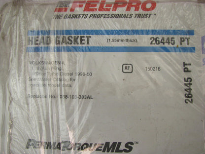 Fel-pro 26445PT Cylinder Head Gasket For 1996-2000 Volkswagen 1.9L Turbo Diesel