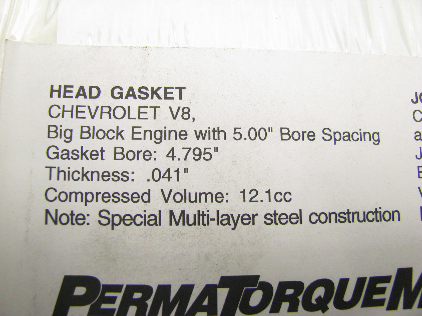 F-P 26467-041 Big Block Head Gasket To Fit BRODIX 5'' Bore Space .041'' Thick