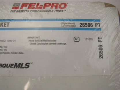 Fel-pro 26506PT Right Engine Cylinder Head Gasket For 1997-2008 Ford 4.2L-V6