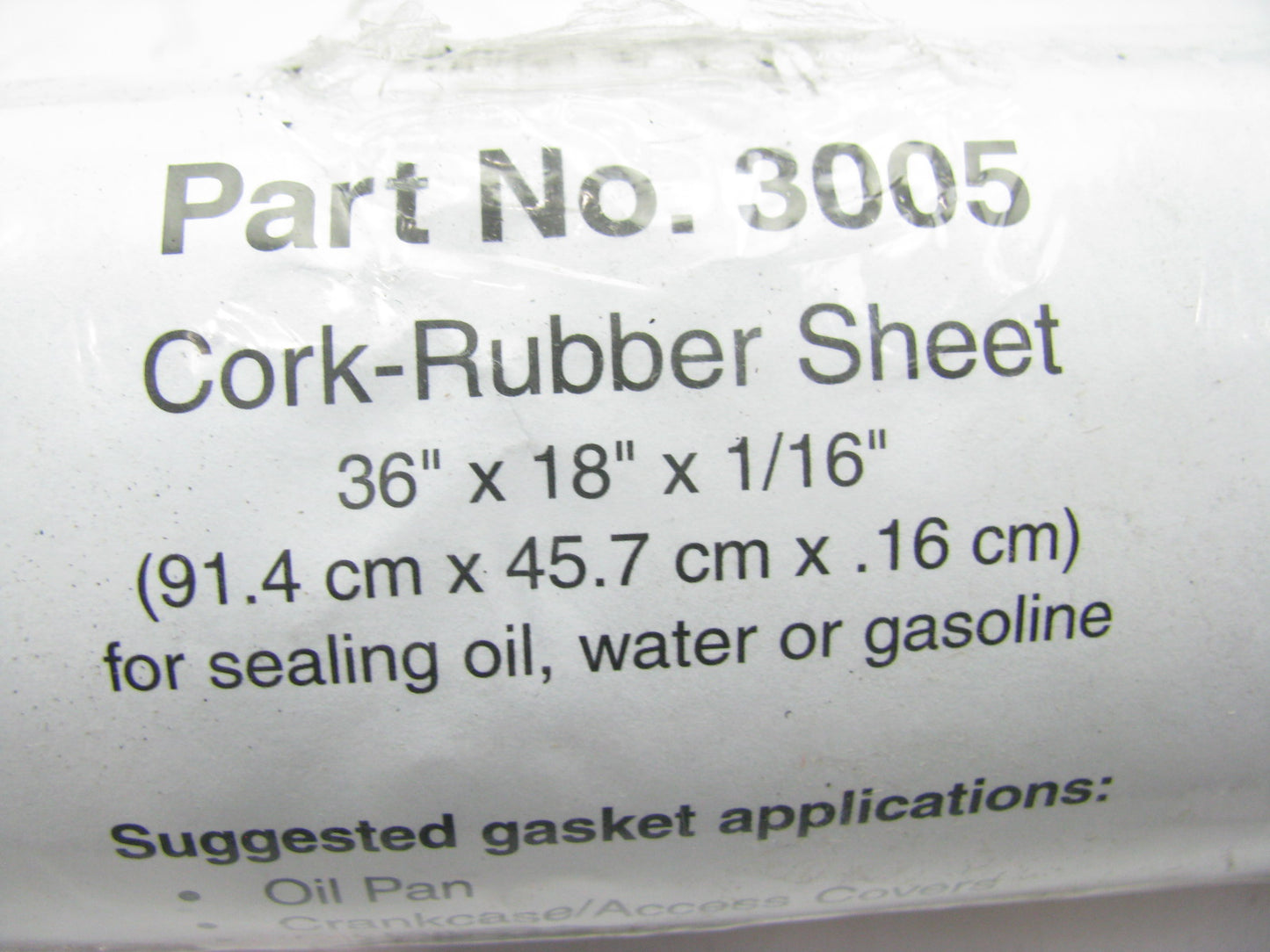 Fel-pro 3005 Cork Rubber Gasket Material - 36'' X 18'' X 1/16'' Sheet Roll