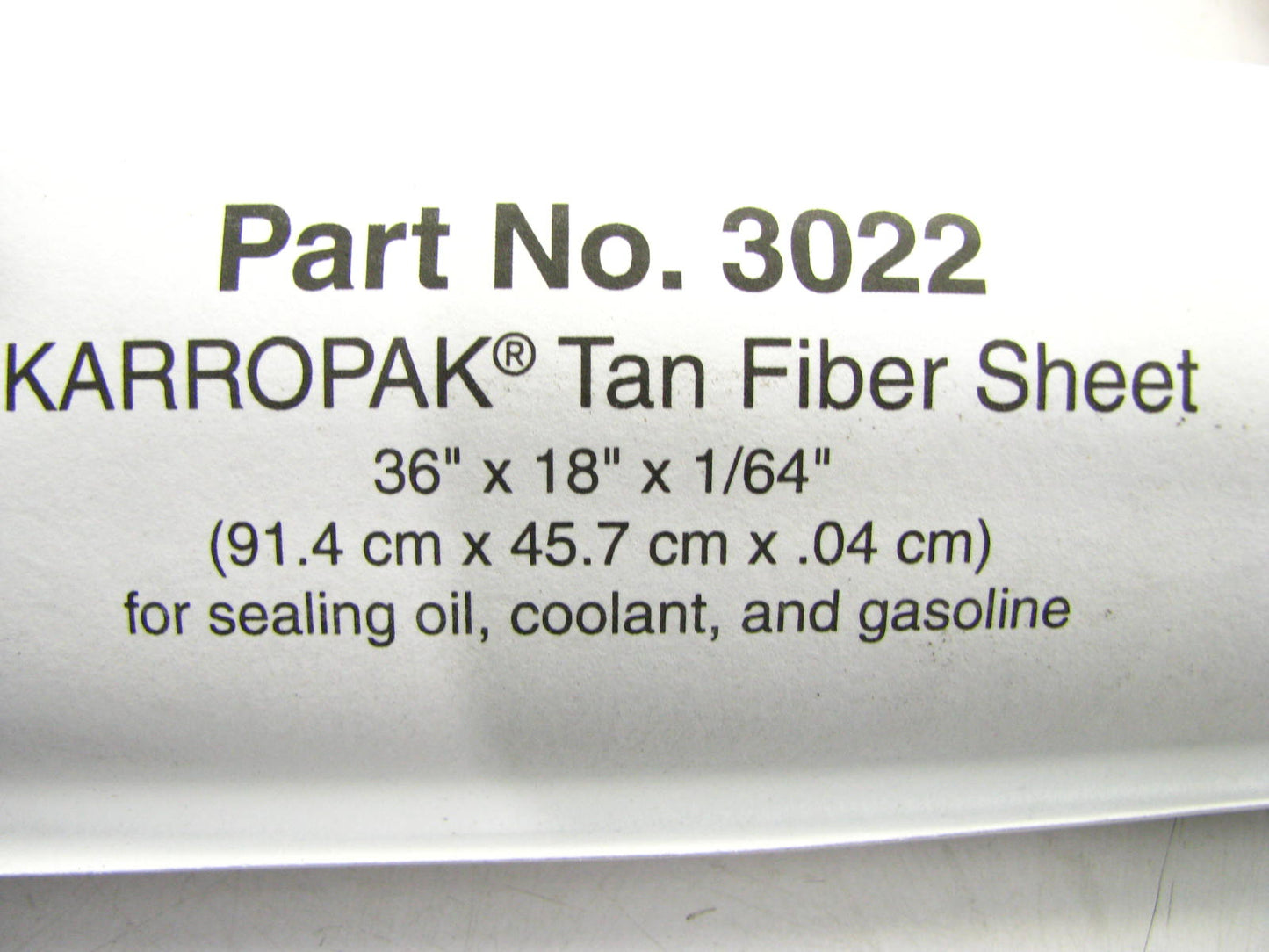 Fel-Pro 3022 Karropak Cork Rubber Gasket Material Sheet Roll - 36'' X 18'' X 1/64''