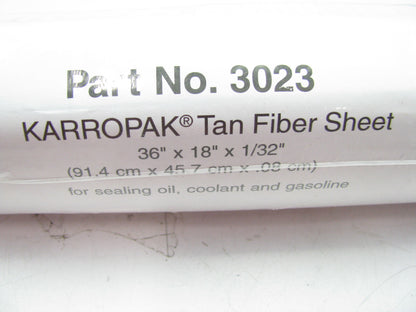 Fel-pro 3023 Karropak Tan Fiber Gasket Material Sheet - 36'' X 18'' X 1/32''
