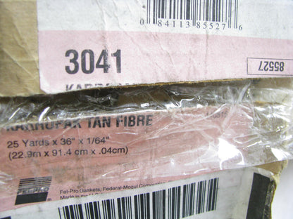 Fel-pro 3041 Karropak Tan Fiber Gasket Material 1/64'' Thick X 36'' Wide X 25 Yard