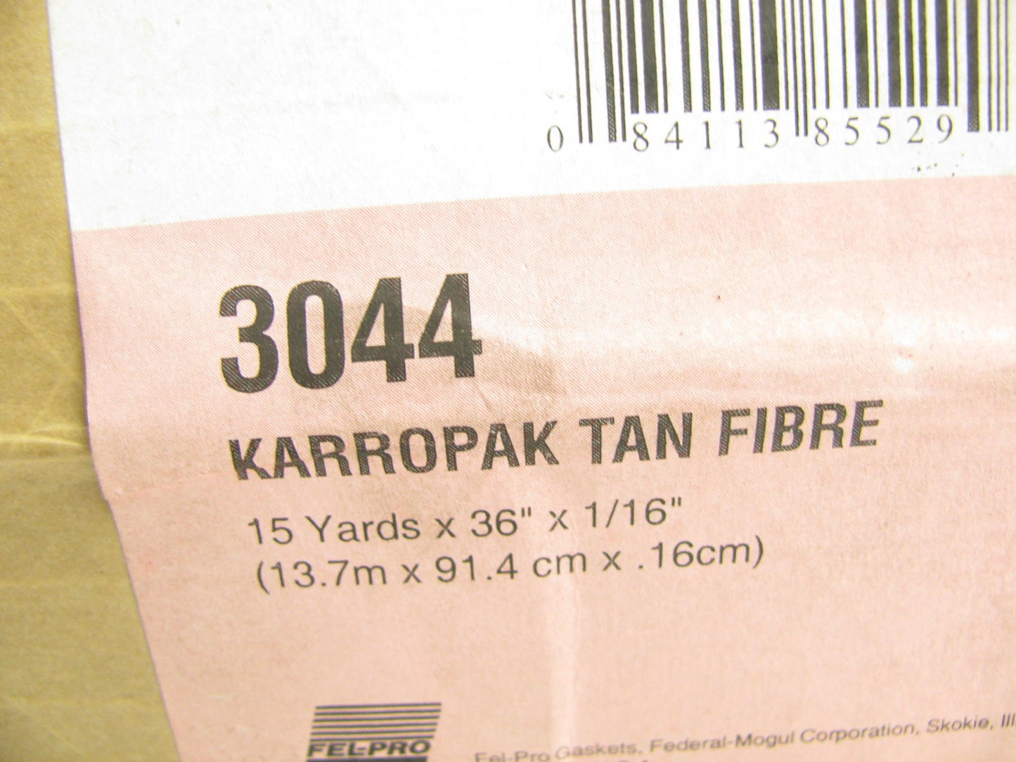 FEL-PRO 3044 Gasket Making Material Sheet Roll - Karropak 1/16 36 X 15 Yds. Roll