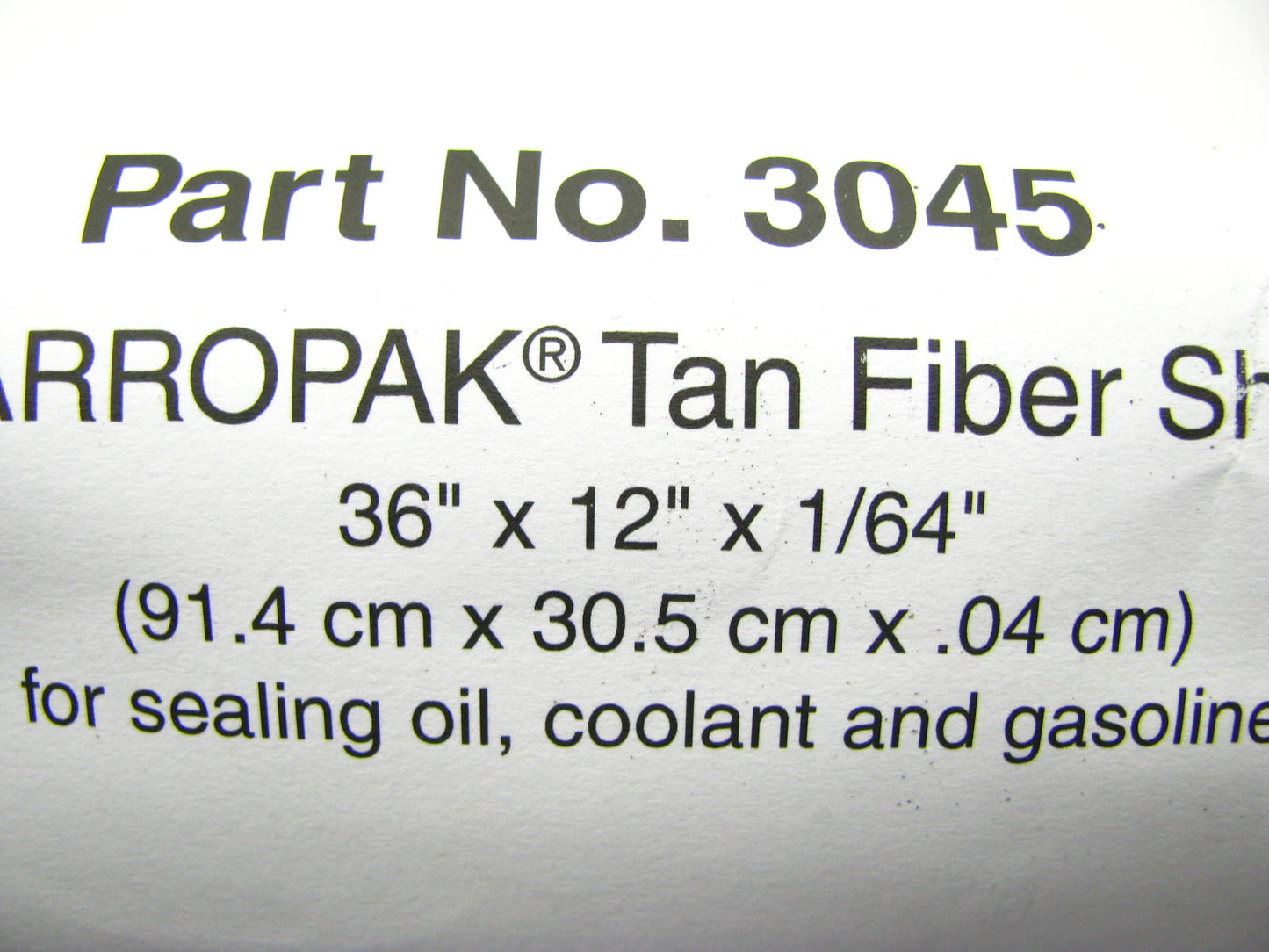 Fel-Pro 3045 KARROPAK Tan Fiber Gasket Making Sheet - 36'' X 12'' X 1/64''