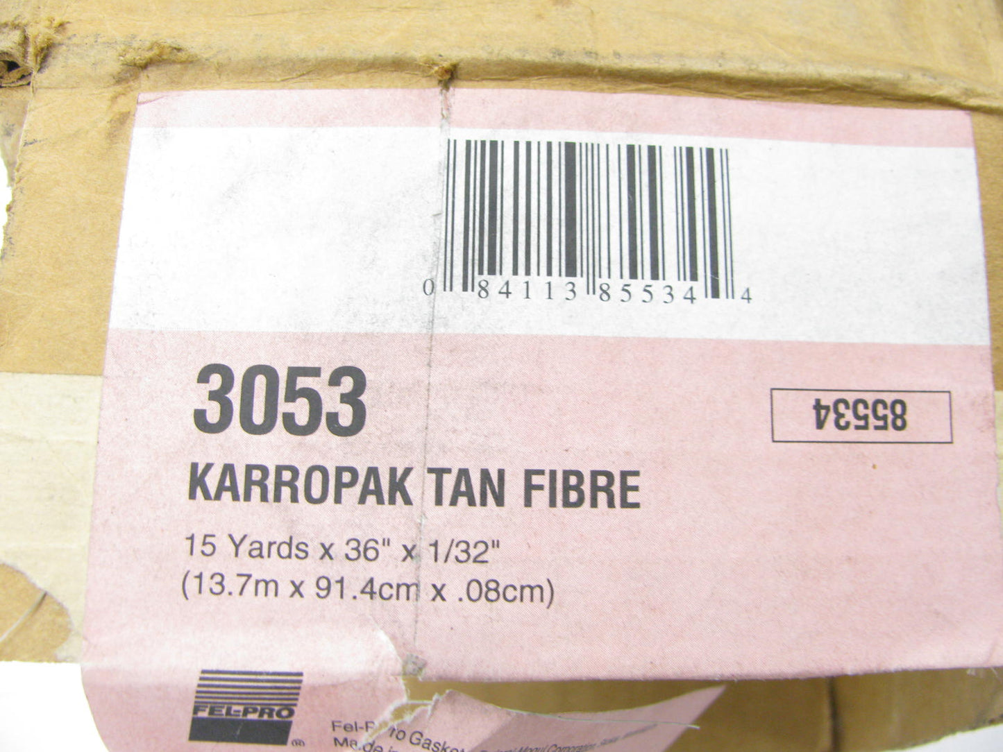 Fel-pro 3053 Karropak Tan Fiber Gasket Material 36'' Wide X 15 Yard Long X 1/32''