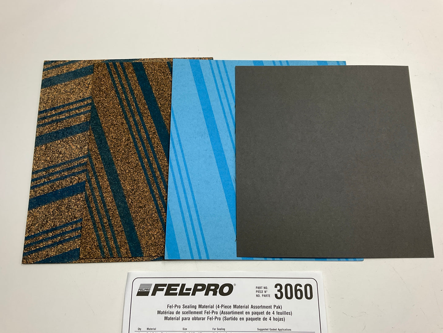 Fel-pro 3060 Cork / Rubber Gaskets -  0.125'' Thick, 8-5/8''  Width, 9'' Length