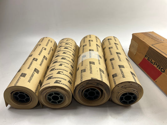4 Cut Rolls - Fel-pro 3097 Karropak Tan Gasket Material Fiber Roll 1/16'' X 18''