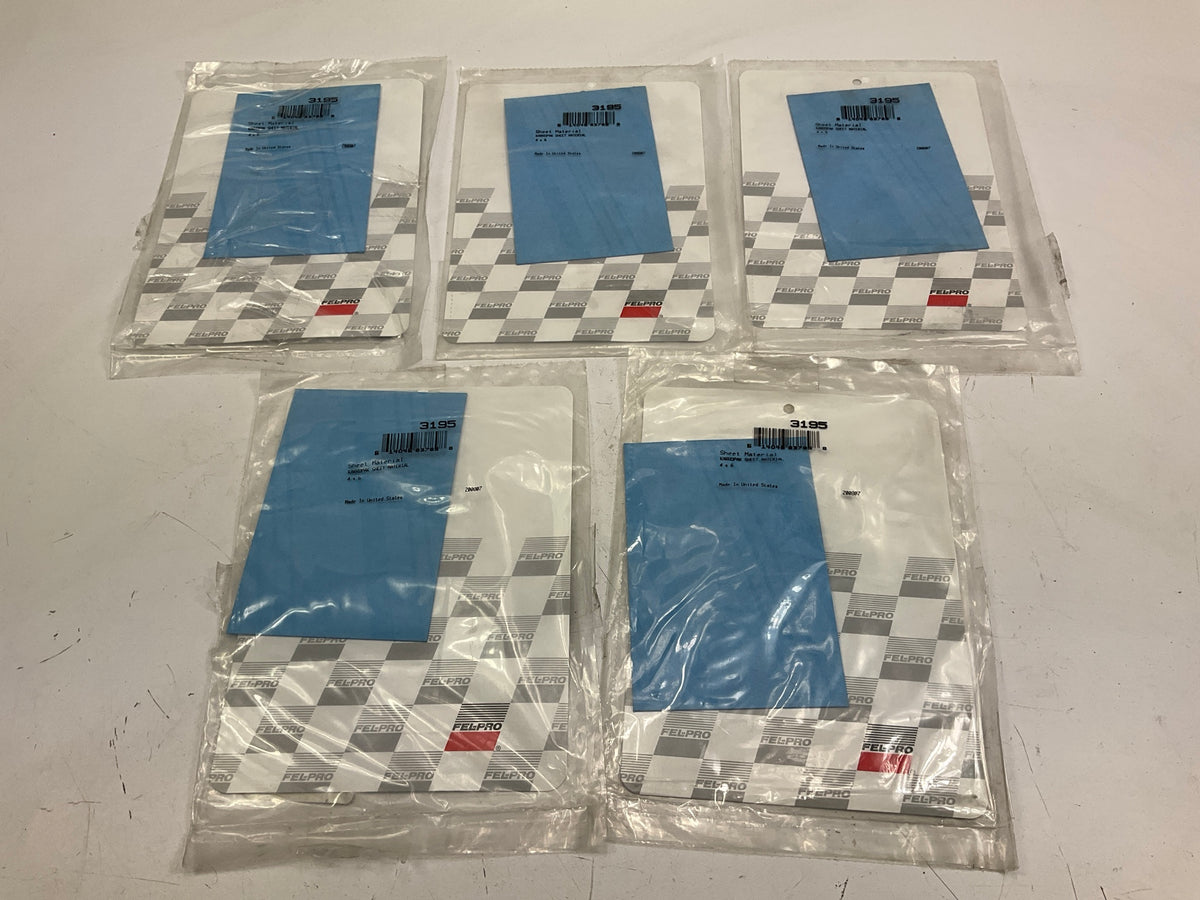 (5) Fel-Pro 3195 Gasket Material Sheet Karropak 4'' X 6'' For Small Custom Gaskets