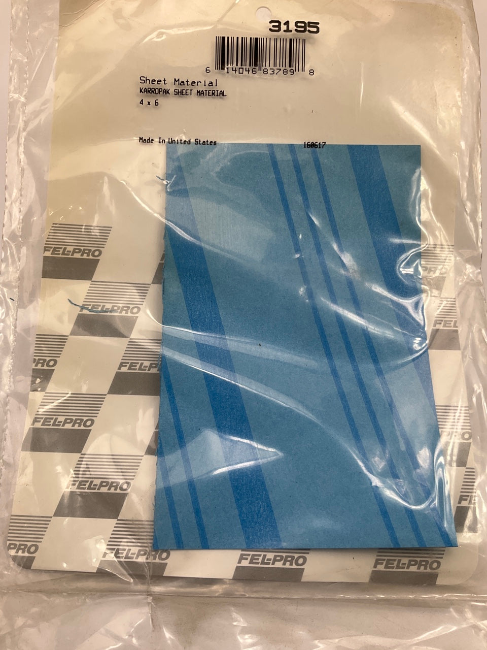 Fel-Pro 3195 Gasket Material Sheet Karropak 4'' X 6'' For Small Custom Gaskets