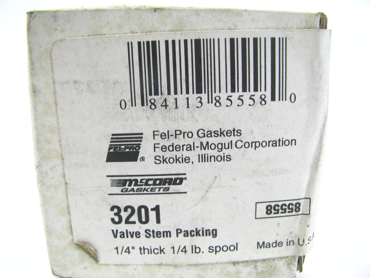 Fel-pro 3201 McCord Graphite Valve Stem Packing - 1/4'' Thick 1/4 Lb. Spool