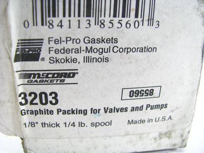 Fel-pro 3203 McCord Graphite Packing - 1/8'' Thick 1/4 LB. Spool
