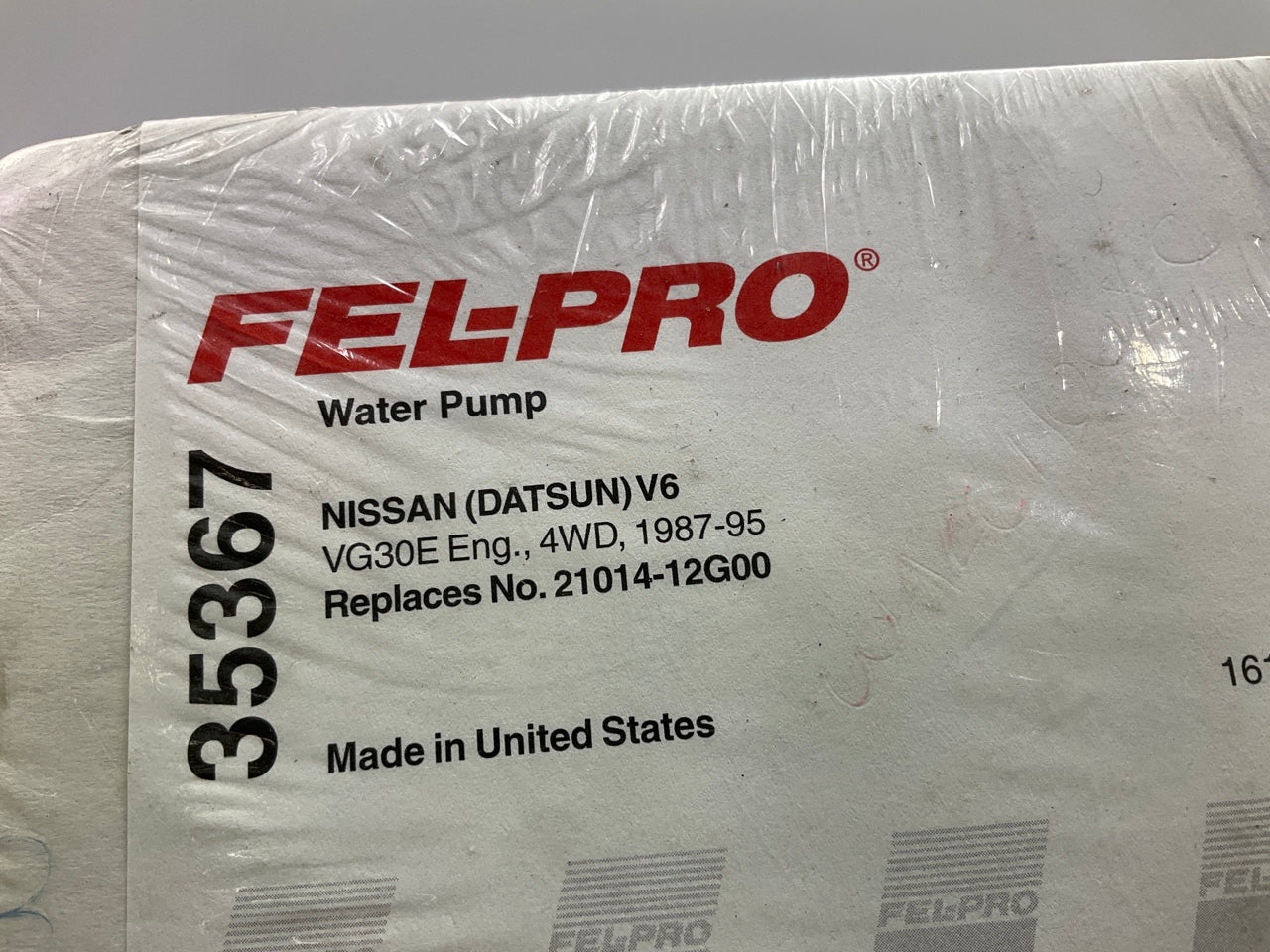 Fel-pro 35367 Engine Water Pump Gasket For 1986-1995 Nissan 3.0L-V6