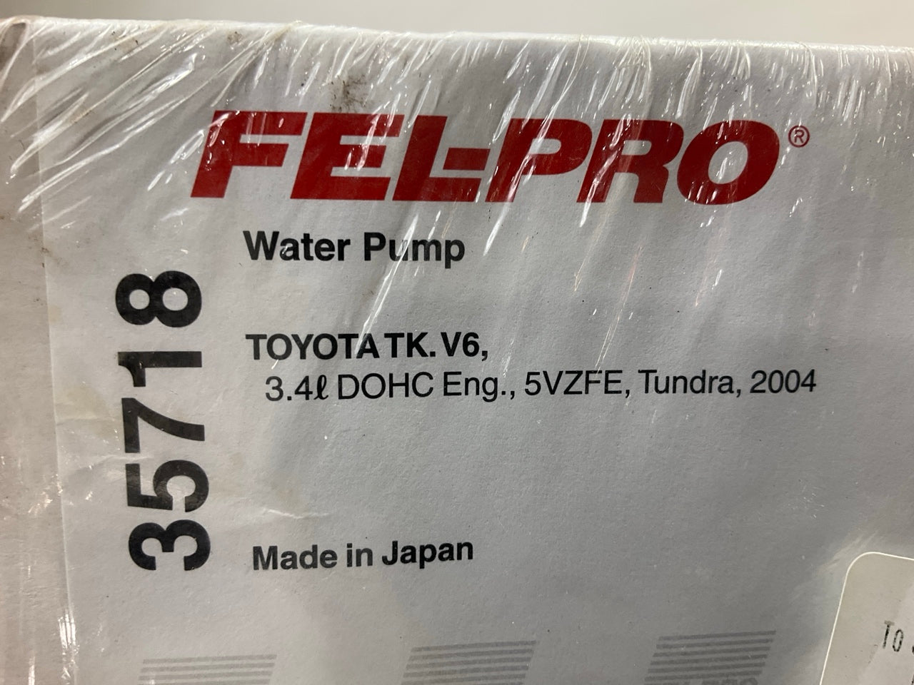 Fel-pro 35718 Engine Water Pump Gasket For 2000-2009 Toyota Tundra 4.7L ONLY