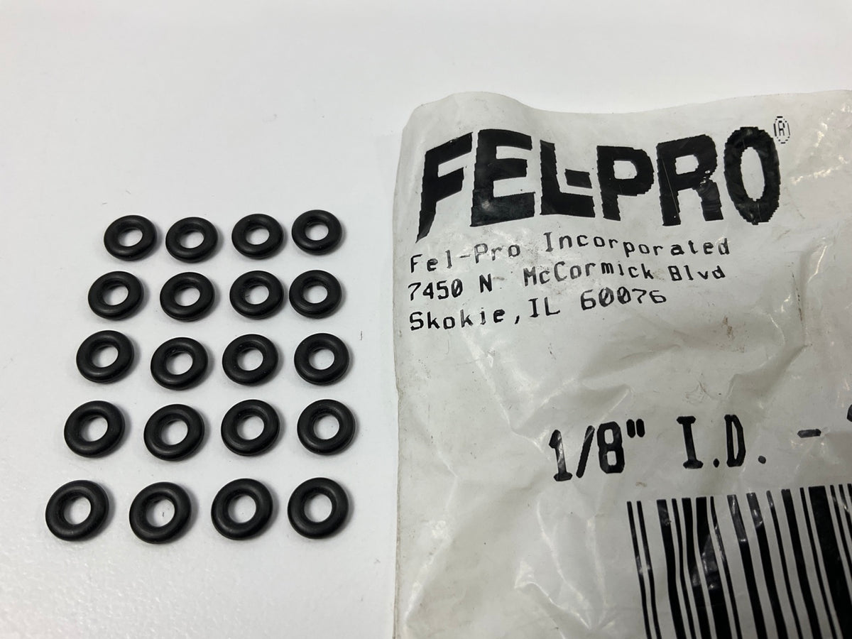 (20) Pcs - Fel-pro 401 Multi-purpose O-ring Seals 1/8'' ID, 1/4'' OD