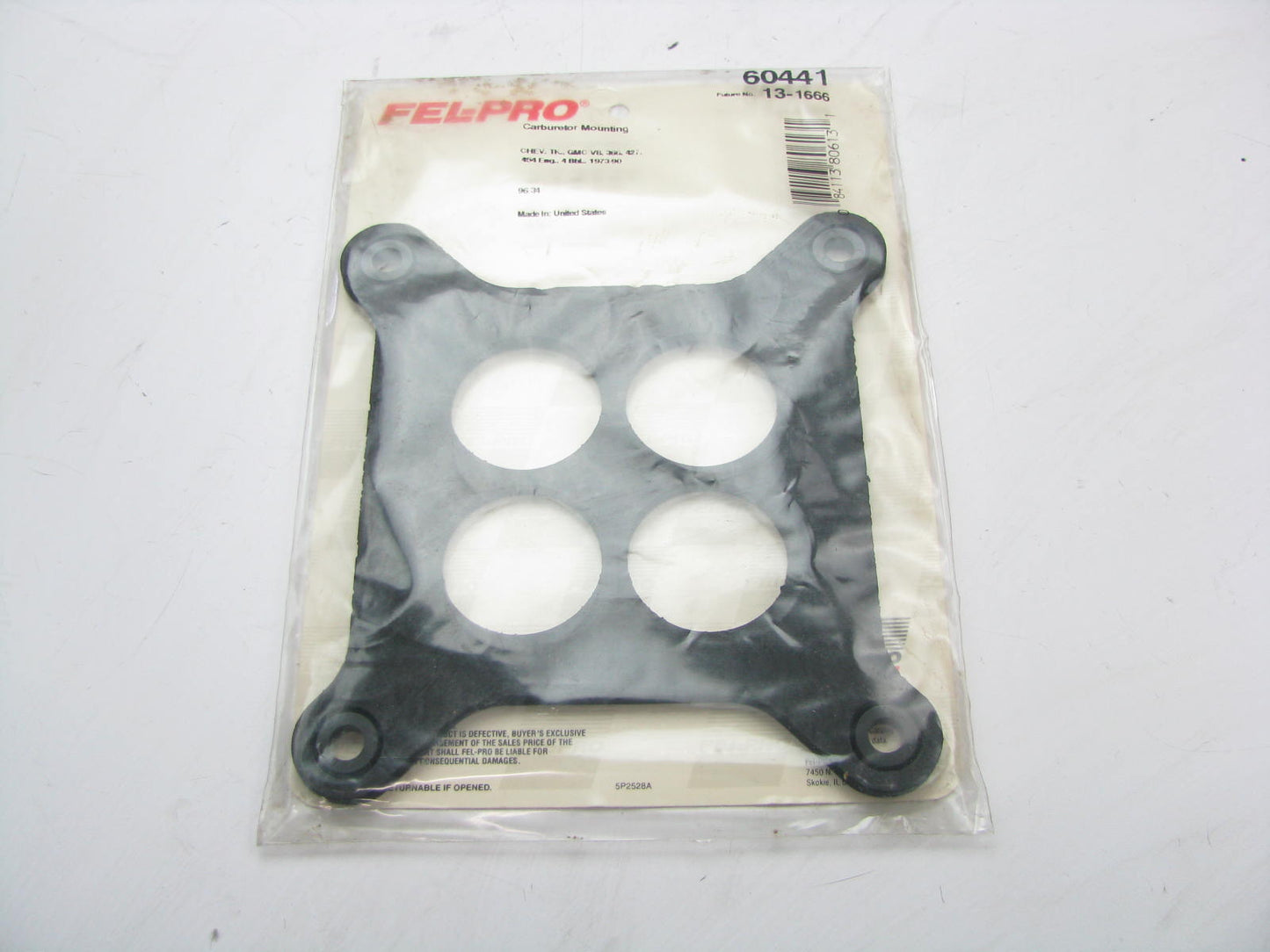 Fel-pro 60441 Carburetor Mounting Gasket 1973-1990 Chevrolet GMC 6.0L 7.0L-V8