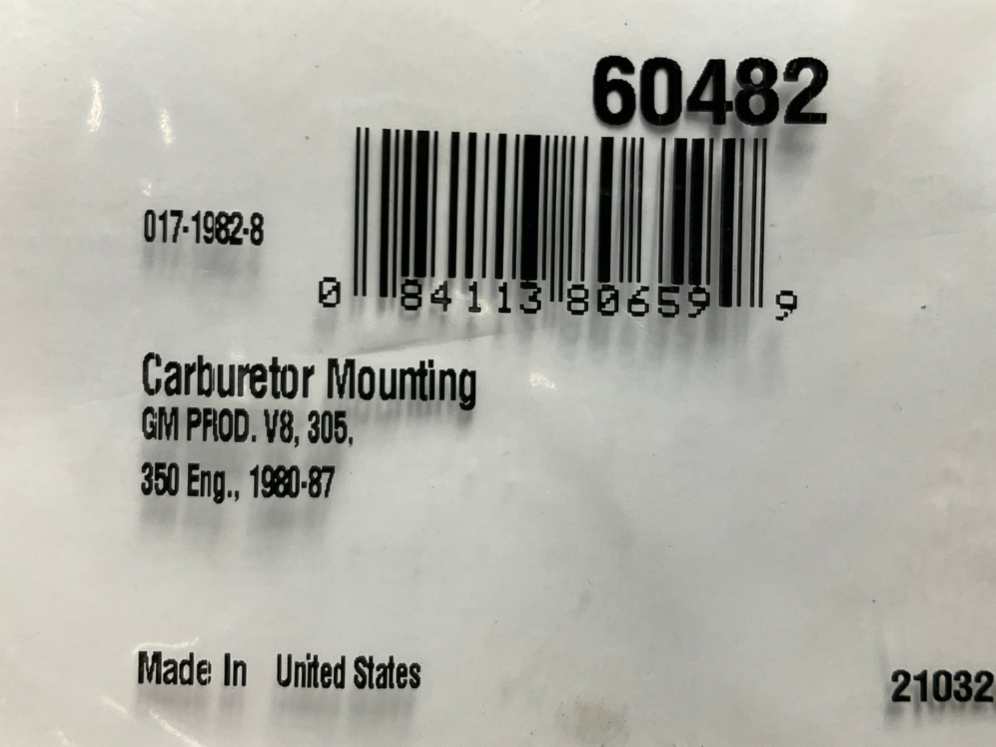 Fel-pro 60482 Carburetor Mounting Gasket