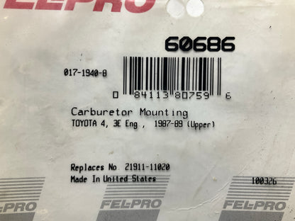 Fel-Pro 60686 Carburetor Mounting Gasket For 1987-1990 Toyota Tercel 1.5L-L4