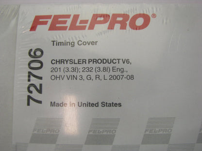 Fel-pro 72706 Timing Cover Gasket