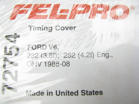 Fel-pro 72754 Timing Cover Gasket for 1988-2008 Ford 3.8L 4.2L