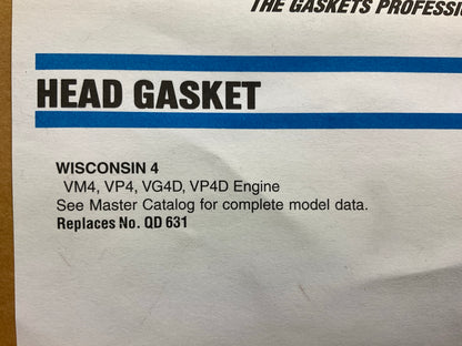 Fel-pro 7692S Engine Cylinder Head Gasket For Wisconsin VM4 VP4 VG4D VP4D