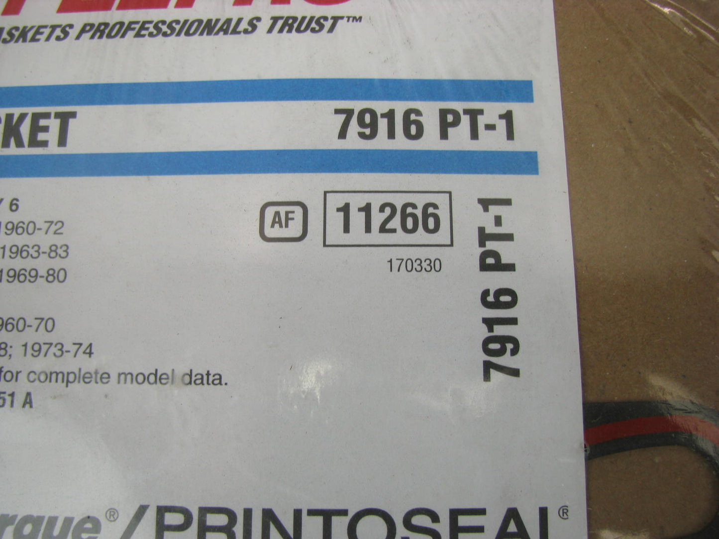 Fel-Pro 7916PT-1 Cylinder Head Gasket For 1960-1983 Ford 144 170 200 250 I6
