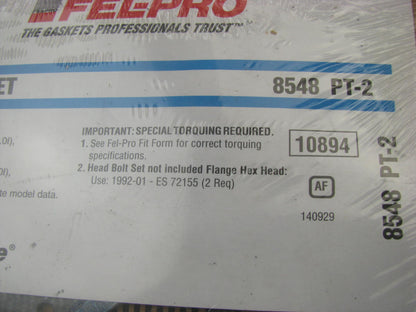 Fel-pro 8548PT-2 Engine Cylinder Head Gasket - Ford 260 289 302 351W V8