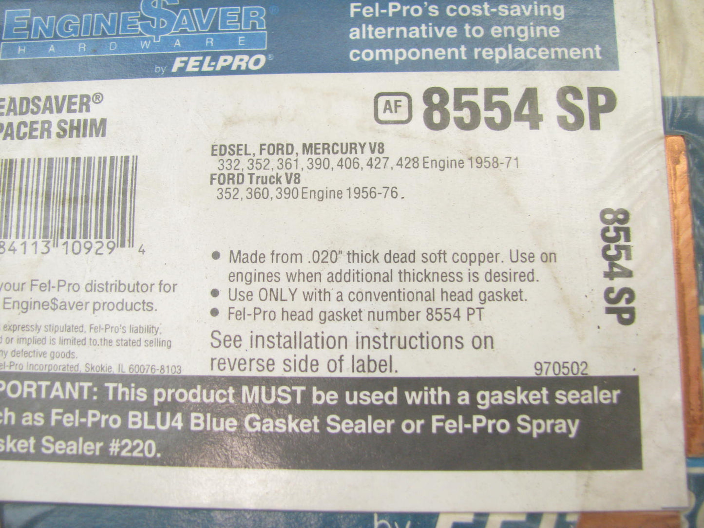 Fel-pro 8554SP Engine Cylinder Head Spacer Shim
