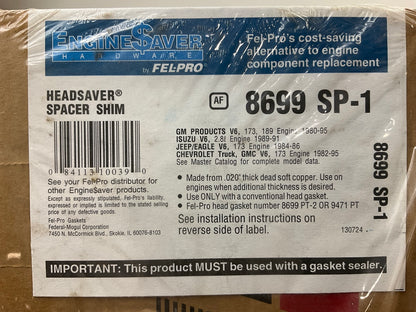 Fel-Pro 8699SP-1 Engine Cylinder Head Spacer Shim For 1982-1989 Chevrolet 2.8L