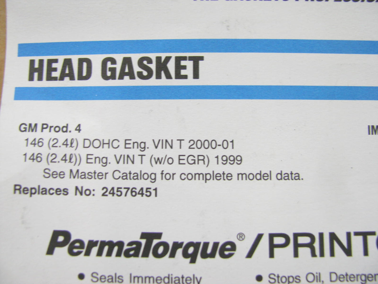 Fel-Pro 9059PT Cylinder Head Gasket 1999-02 Chevrolet Pontiac 2.4L