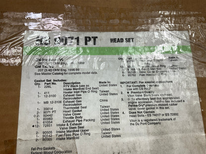 (2) Fel-pro 9071PT Engine Cylinder Head Gasket - 1996-1999 GM 3.4L