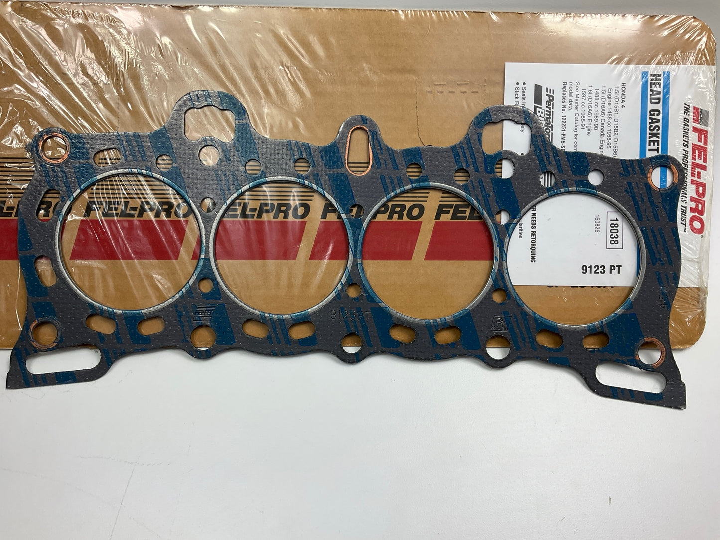 Fel-Pro 9123PT Engine Cylinder Head Gasket 1988-95 Honda Civic 1.5L 1.6L SOHC