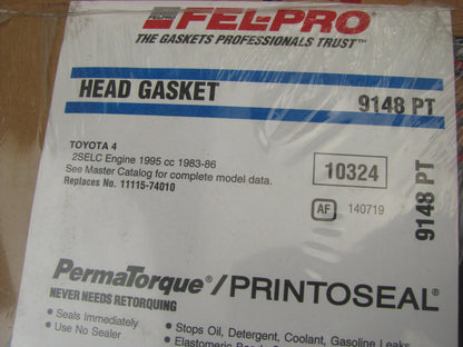 Fel-pro 9148PT Engine Cylinder Head Gasket 1983-86 Toyota Camry 1986 Celica 2.0L