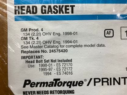 Fel-pro 9170PT1 Engine Cylinder Head Gasket For 1994-2003 GM Isuzu 2.2L-L4