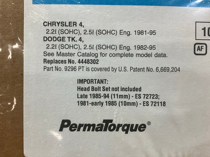 Fel-Pro 9296PT Engine Cylinder Head Gasket For 1981-1995 Chrysler 2.2L 2.5L