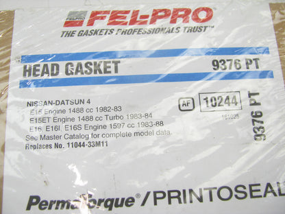 Fel-Pro 9376PT Cylinder Head Gasket For 82-88 Nissan 1.5L 1.6L I4