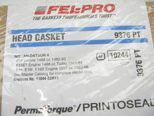 Fel-Pro 9376PT Cylinder Head Gasket For 82-88 Nissan 1.5L 1.6L I4