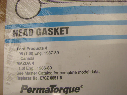 Fel-pro 9461PT Engine Cylinder Head Gasket for 1986-1989 Mazda Mercury 1.6L-L4